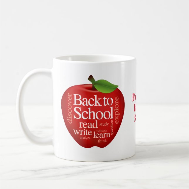 Caneca De Café Personalizar de volta à escola (Esquerda)