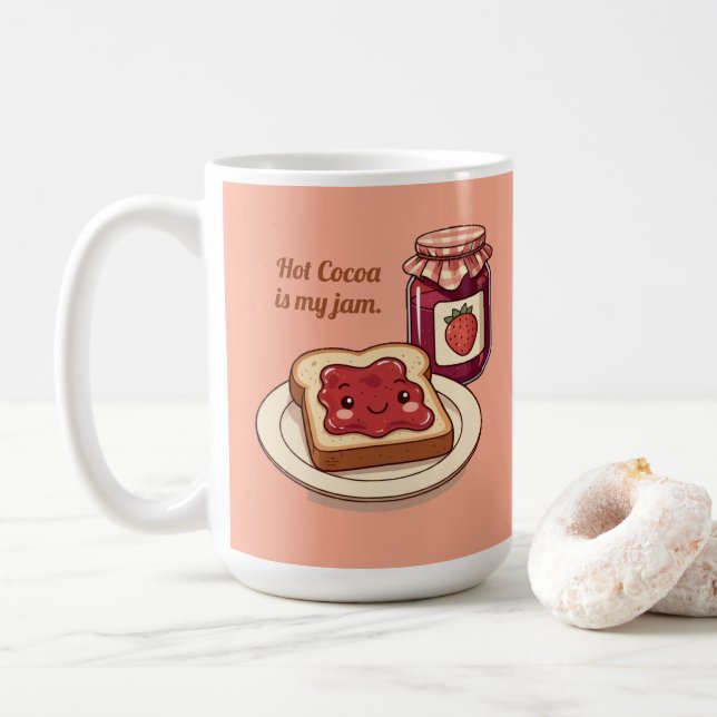 Caneca De Café [Personalizar] é minha paixão - doce de geleia e t (Com Donut)