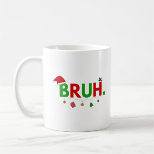 Caneca De Café Personalizar Esta Design: Bruh Meme Engraçado Nata