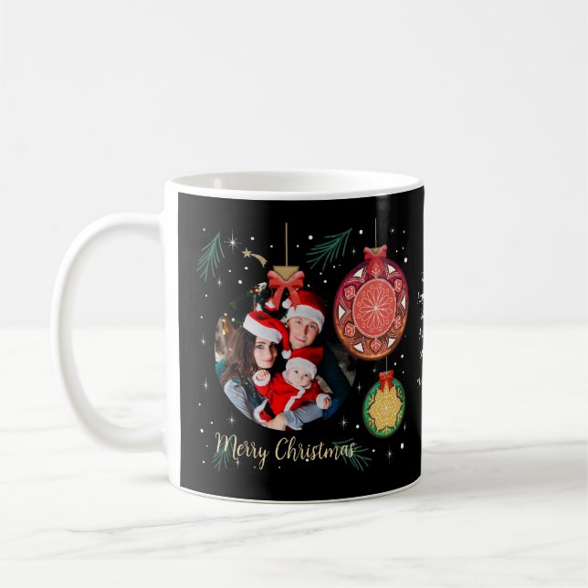 Caneca De Café Personalizar Feriados de Natal da Família Personal (Esquerda)