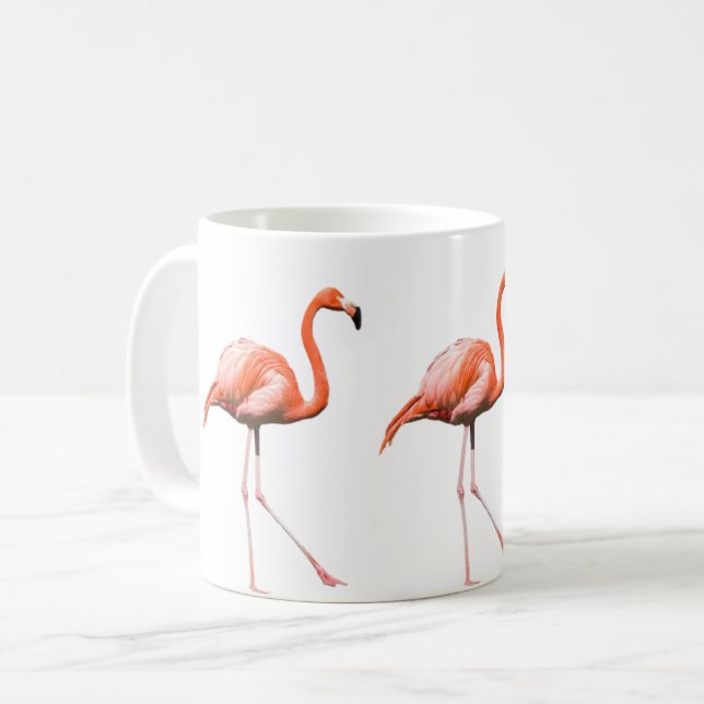 Caneca De Café Personalizar Flamingos (Frente Esquerda)