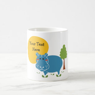 Caneca De Café Personalizar Hippo com Texto
