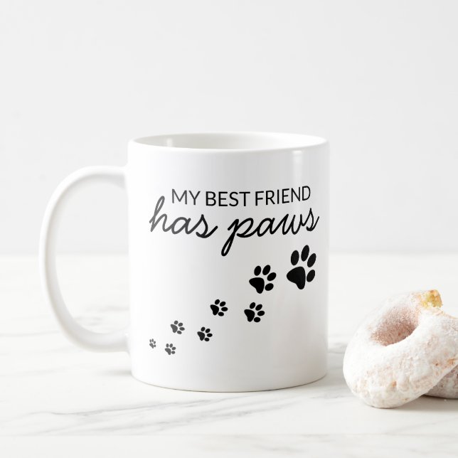 Caneca De Café Personalizar Meu Melhor Amigo Tem Amor De Cachorro (Com Donut)