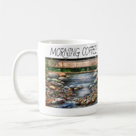 Caneca De Café Personalizar/Modern Brook Painting Morning