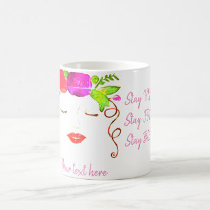 Caneca De Café Personalizar Mulheres Fica Abençoada