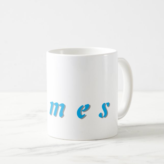Caneca De Café Personalizar Nome MUG (Frente Esquerda)