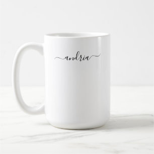 Caneca De Café Personalizar nome no script preto
