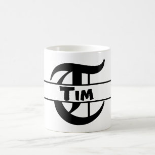 Caneca De Café Personalizar ornamento da Carta de Nome