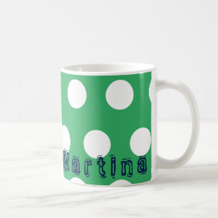 Caneca De Café Personalizar pelo nome Polka Mug