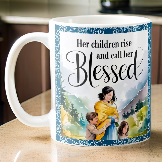 Caneca De Café Personalizar Seus Filhos Levanta Mulheres Cristãs (Criador carregado)
