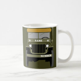 Caneca De Café Personalizar Veículo Militar Vintage
