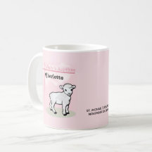 Personalizável, Batismo, Rosa, Menina, Cordeiro