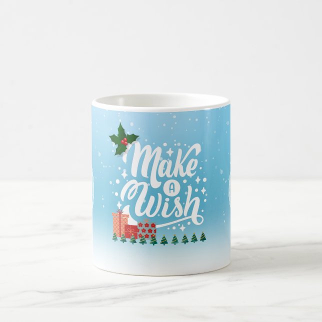 Caneca De Café Personalizável 'Faça um desejo no Natal' (Centro)