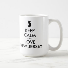 Caneca De Café Personalizável MANTENHA A CALMA e AME NEW JERSEY