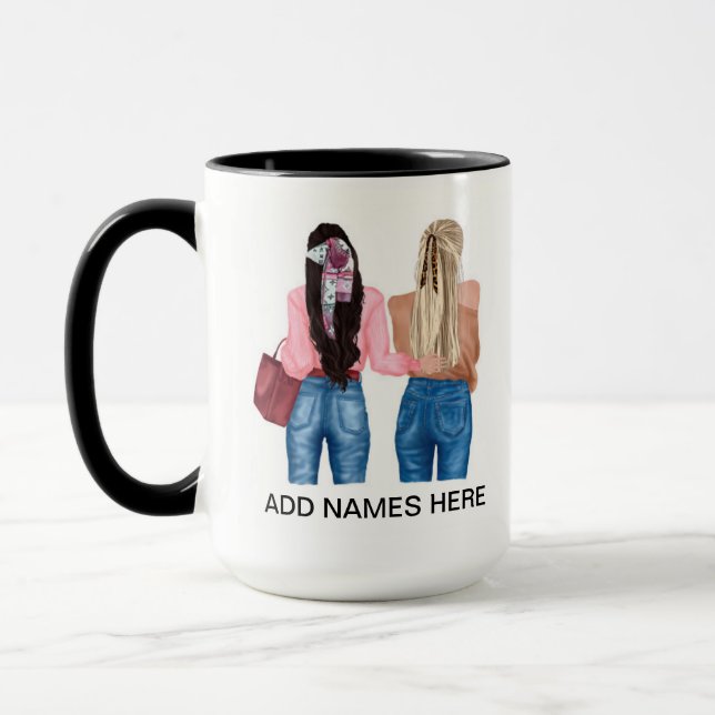 Caneca de café personalizável para melhores amigos (Esquerda)