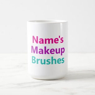 Caneca De Café Personalizável Seu Nome Makeup Brushes Holder