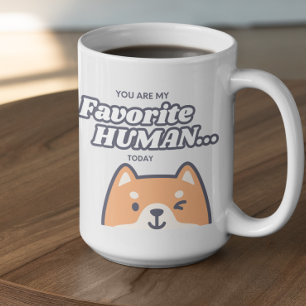 Caneca De Café Personalizável Você é meu Humano Favorito 
