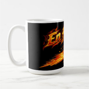Caneca De Café Personalize a bola de tênis "Em chamas" En fuego.