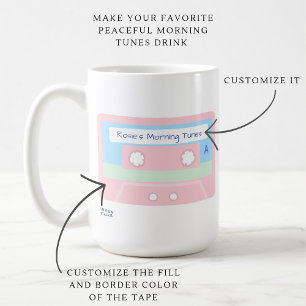 Caneca De Café Personalize a sua bebida pacífica de manhã