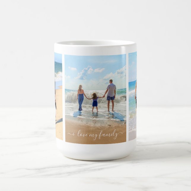 Caneca De Café Personalize A Sua Família Fotografia Collage Coffe (Centro)