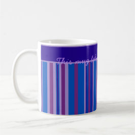 Caneca De Café: Personalize Azul, Mauve, Strips Ro