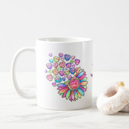 Caneca De Café Personalize Dia dos Namorados Corações de Doce Pre
