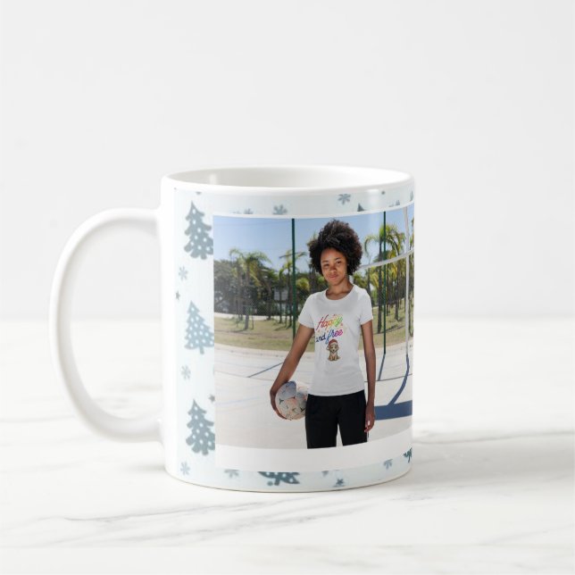 Caneca De Café personalize feliz natal Cachorro Feliz e Livre (Esquerda)