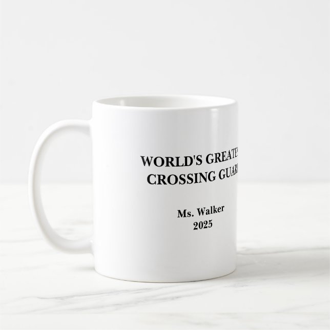 Caneca De Café Personalize Guarda de Trânsito Escolar (Esquerda)