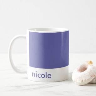 Caneca De Café Personalize minimamente seu nome Periwinkle Blue