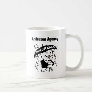 Caneca De Café Personalize o agente de seguros ou a agência