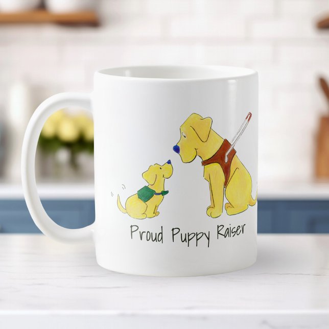 Caneca De Café Personalize o Cachorro-guia e o Puppy-in-Training (Criador carregado)