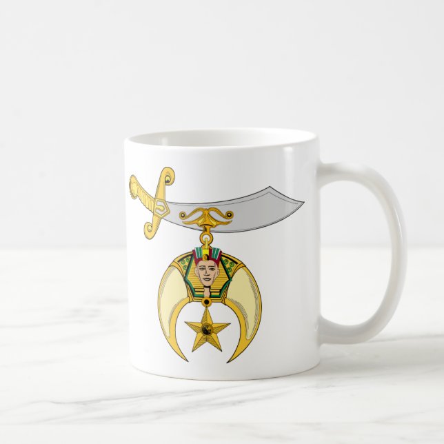 CANECA DE CAFÉ PERSONALIZE O EMBLEMA DE SHRINERS (Direita)