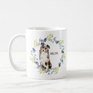 Caneca De Café Personalize o Watercolor australiano Shepherd