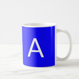 Caneca De Café Personalize, personalize letra inicial Alfabeto