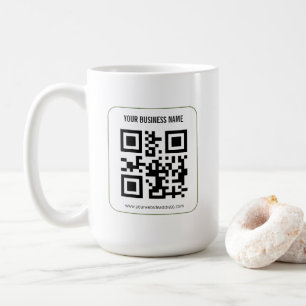 Caneca De Café Personalize Seu Modelo de Nome de Negócio de Códig