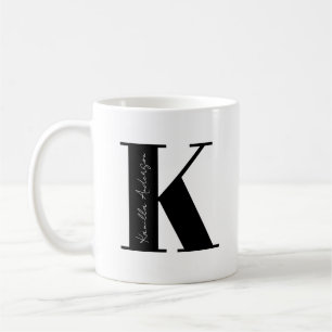 Caneca De Café Personalize seu nome Comece com a letra K