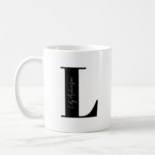 Caneca De Café Personalize seu nome Comece com a letra L