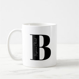 Caneca De Café Personalize seu nome Comece com B