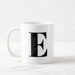 Caneca De Café Personalize seu nome Comece com E