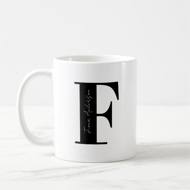 Caneca De Café Personalize seu nome Comece com F (Esquerda)
