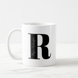 Caneca De Café Personalize seu nome para começar com a letra R