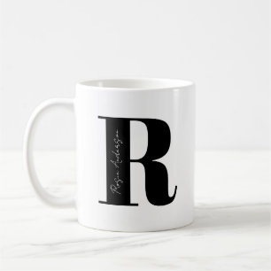 Caneca De Café Personalize seu nome para começar com a letra R