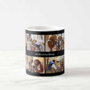 Caneca De Café Personalize sua própria colagem de 4 fotos