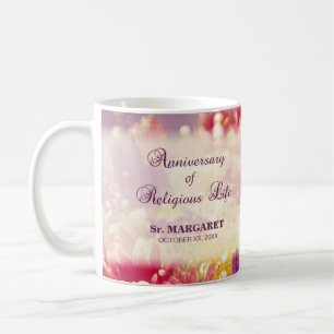Caneca De Café Personalize, vida religiosa do aniversário, freir