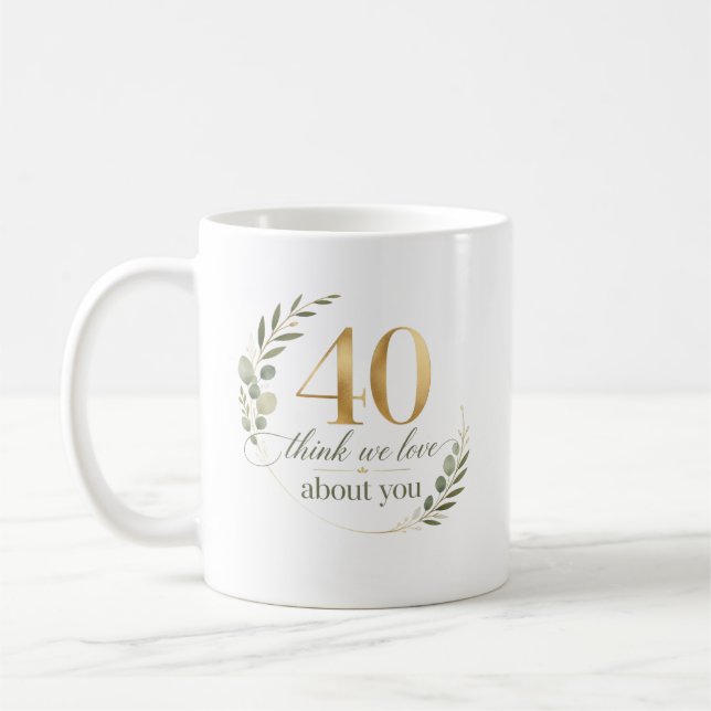 Caneca De Café Personalized 40 Things We Love About You Gift (Esquerda)
