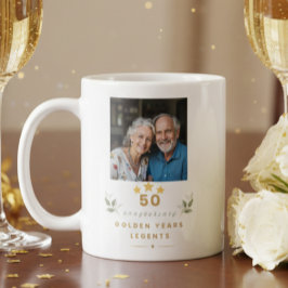 Caneca De Café Personalized 50th Wedding Anniversary Mug