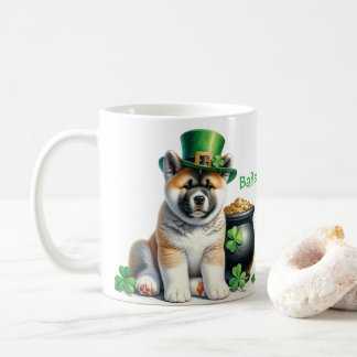 Caneca De Café Personalized Akita St. Patty's Day Coffee Mug