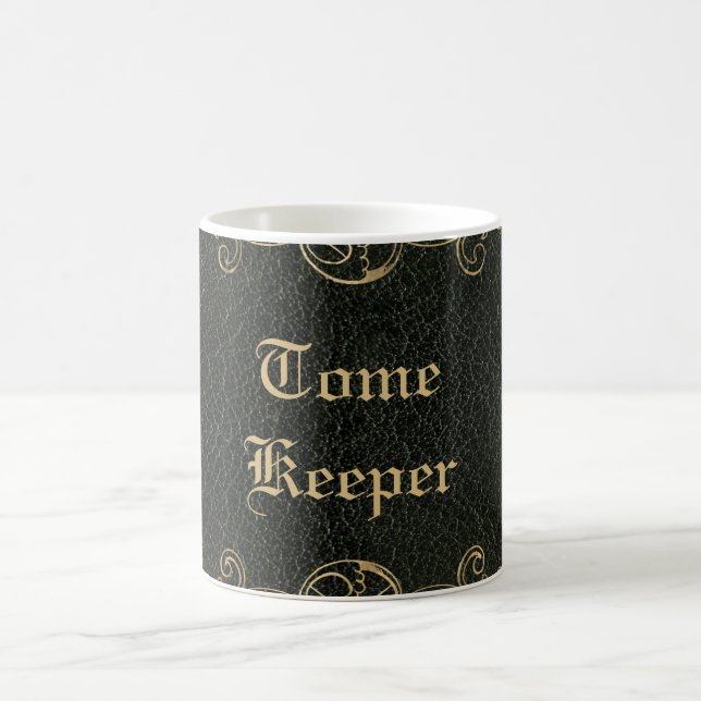 Caneca De Café Personalized Arcane Fantasy Tome Keeper Book Lover (Centro)