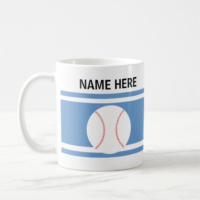 Caneca De Café Personalized Baseball Mug (Esquerda)