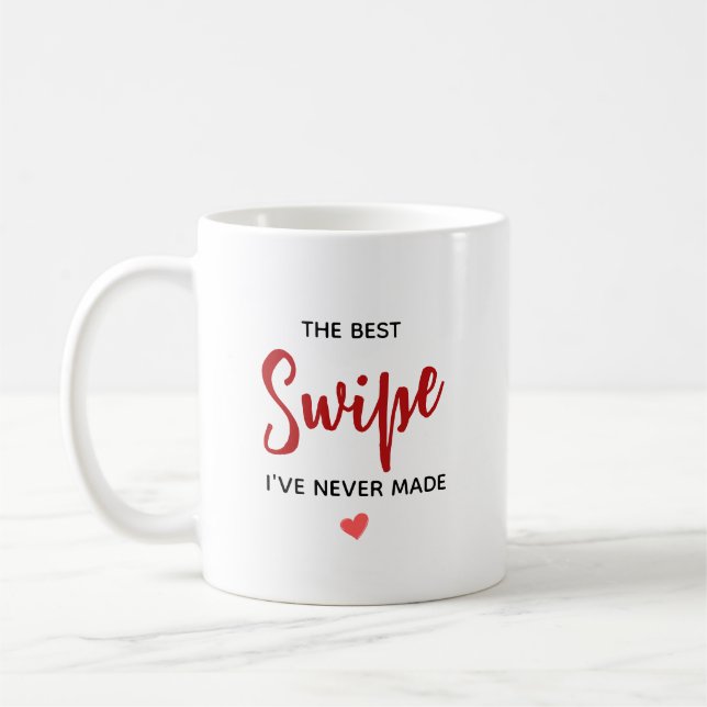 Caneca De Café Personalized Best Swipe Love Quote (Esquerda)